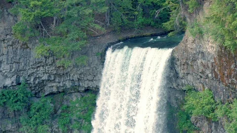Huge Waterfall In British Columbia Stock Footage 120138776