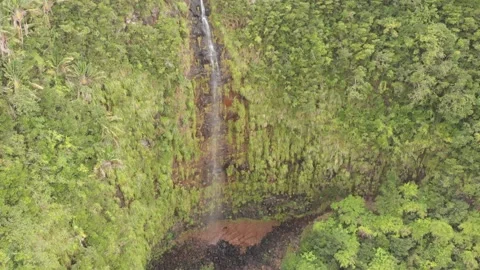 Huge waterfall Mauritius Stock Footage 300174768