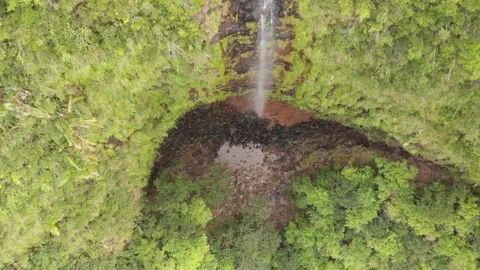 Huge waterfall Mauritius Stock Footage 300175412