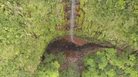 Huge waterfall Mauritius Stock Footage 300179514