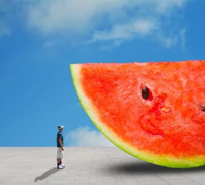 Huge watermelon Stock Illustration