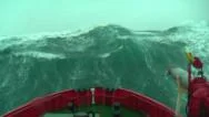 Huge Wave Hits Ship Stock Footage