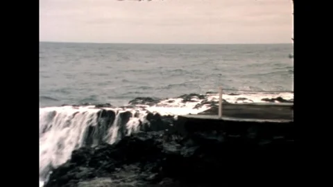 Huge Wave Hitting Rocks Stock Footage 278240520