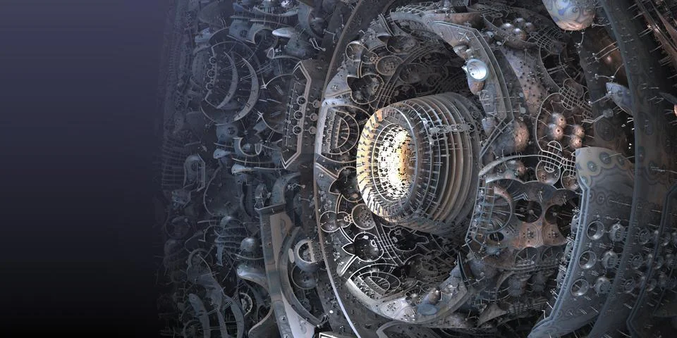 A huge wave moves 3d rendering Stock Illustration