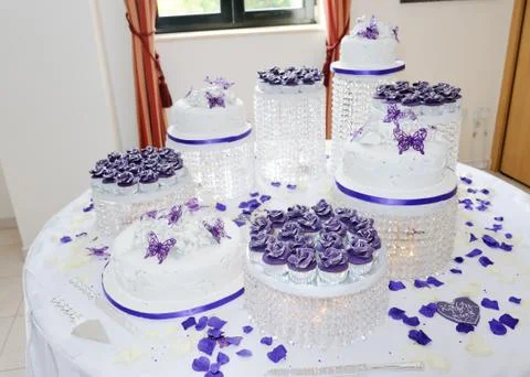 Huge wedding cake Stock Photos