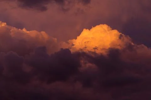 Huge white clouds landscape Stock Photos