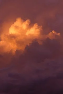 Huge white clouds portrait Stock Photos