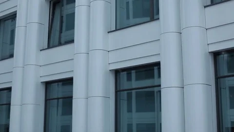 A Huge White Office Building Video stock 72444785