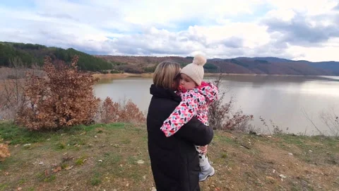 Hugging daughter Stock Footage 168316040