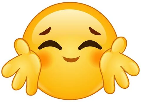 Hugging Emoticon Stock Illustration