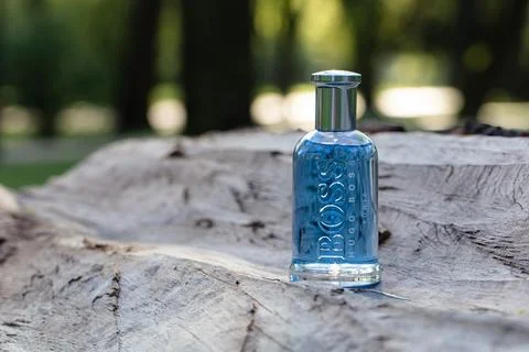 Hugo Boss Bottled Tonic Eau de toilette bottle Stock Photos