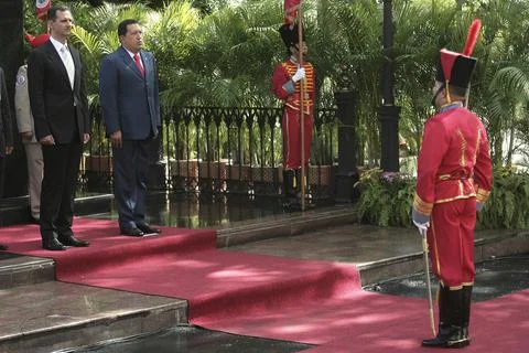 Hugo Chavez &amp; Bashar al-Assad Foto stock