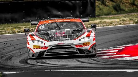 Hugo de Sadeleer driving his Aston Martin Vantage by PROpeak Performance Stock Photos