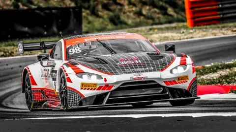 Hugo de Sadeleer driving his Aston Martin Vantage by PROpeak Performance Stock Photos