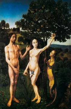 Hugo Van Der Goes, The Fall Of Man, The Fall Of Adam, Or Simply The Fall. Hugo Stock Illustration