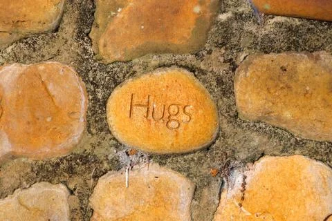 Hugs stone Stock Photos