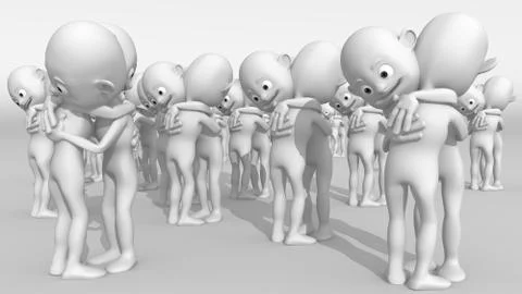 Hugs white Illustrazione stock