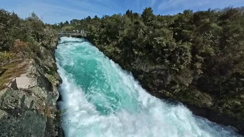 Huka Falls Stock Footage 214264557