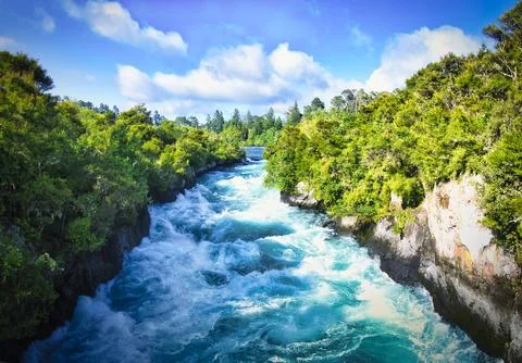 HUKA FALLS Stock Photos