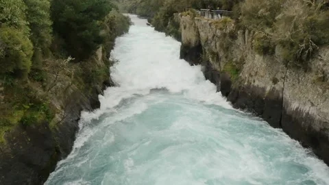Huka Falls Run In Stockbeeldmateriaal 168388459