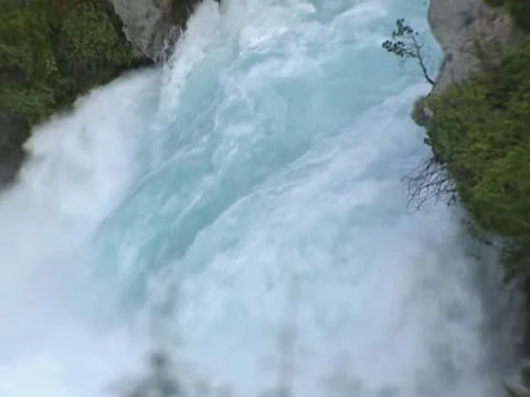 Huka Falls -  waterfall close up Stock Footage 18008241