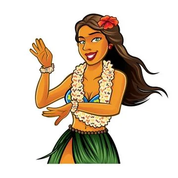 Hula dancer Stock Illustration