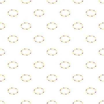 Hula hoop rings repeating pattern isolated on white イラスト素材