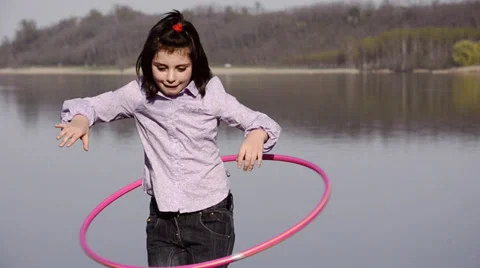 Hula hooping 스톡 동영상 33201432
