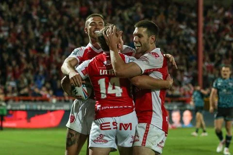  Hull Kingston Rovers v Leigh Leopards Betfred Super League Jez Litten of ... Stock Photos