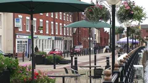 Hull Pedestrian Quayside Stock Footage 1063687