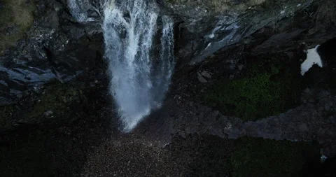 Hull Pot waterfall from above Stock Footage 276097011