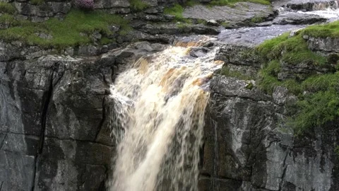 Hull Pot Waterfall Stock Footage