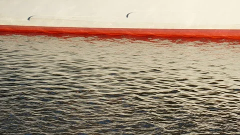 Hull, River, Pouring Water, Water Surface, Waves Stock Footage 99460573
