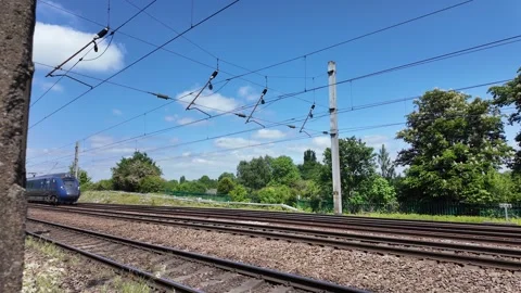 Hull Trains Paragon Approaching Potters Bar Stock Footage 313685331