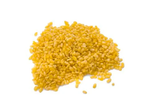 Hulled-split monk bean isolated on white background Stock Photos