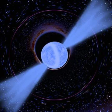 Hulse-Taylor Binary PSR B1913+16 Illustrazione stock