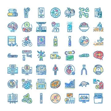 Human activity and digital communication doodle icons 스톡 일러스트