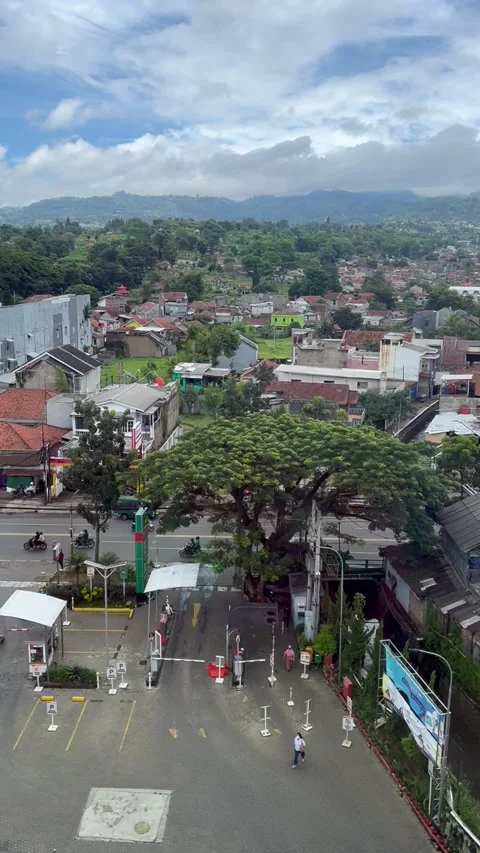 Human activity can be seen from the top of a tall building Stock Footage 273293206