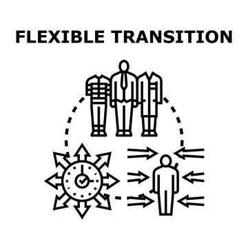 Human adapting to changing roles and career path イラスト素材