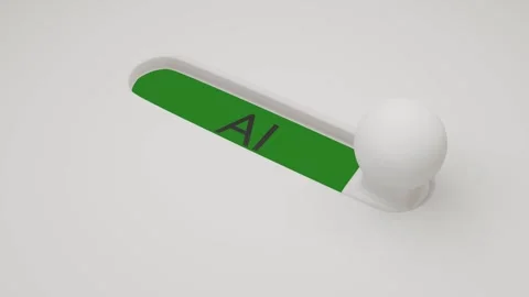 Human to ai - 3D Toggle Switch 스톡 동영상 248529347