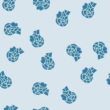 Human like ai future technology glyph seamless pattern Illustrazione stock