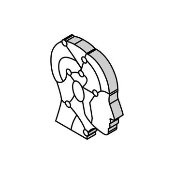 Human like ai future technology isometric icon vector illustration Stock Illustration