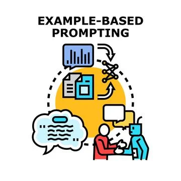 Human ai interaction using example based prompting Stock Illustration