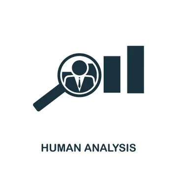 Human Analysis creative icon. Simple element illustration. Human Analysis Illustrazione stock