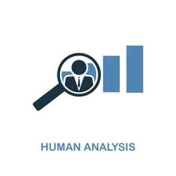 Human Analysis icon. Pixel perfect. Monochrome Human Analysis icon symbol from Stock Illustration