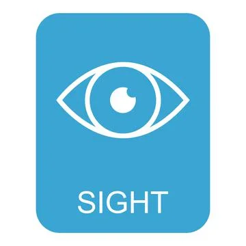 Human anatomy flat eye icon, sight health organ vector illustration, face par Stock Illustration