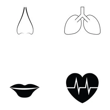 Human anatomy icon set Illustrazione stock