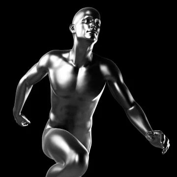 Human anatomy of a runner, artwork Stock Illustration