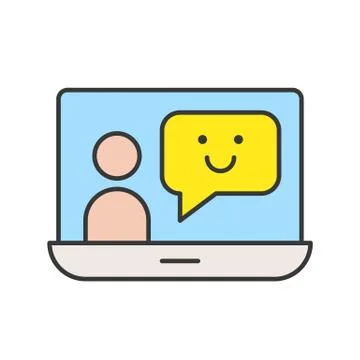 Human and bubble chat, communication filled outline icon editable stroke Stock Illustration