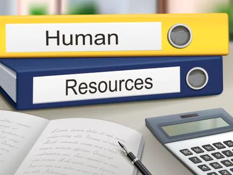 Human and resources binders Illustrazione stock